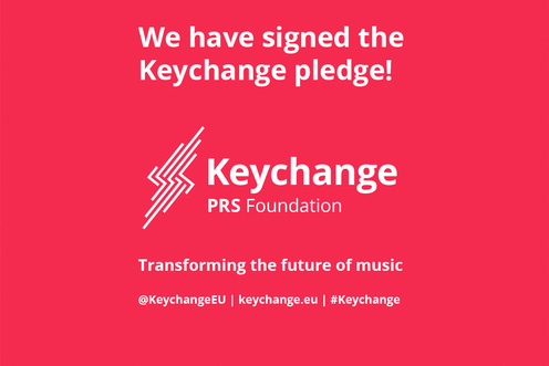 A gif displaying the words: "We have signed the keychange pledge!" and the Keychange logo.